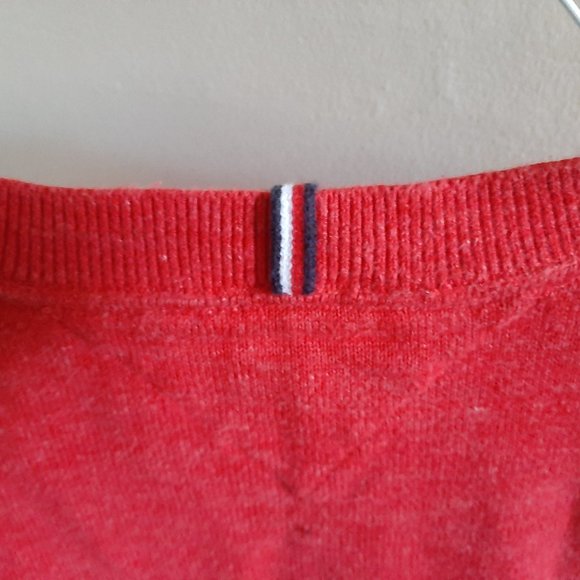 Tommy Hilfiger Red Sweater Small Men's Crewneck - Picture 3 of 7